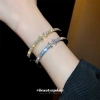 A new Korean zircon letter clasp bracelet, a fashionable, elegant and high-end wristband, is a popular light luxury accessory for women details Picture
